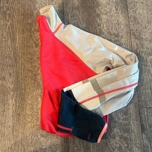 Nike Women’s Pink and Gray Quarter Zip